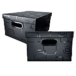 Caja organiz. plast. Dello mediana negro