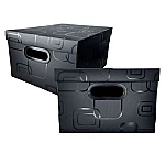 Caja organiz. plast. Dello mediana negro