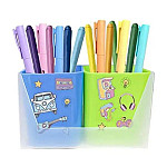 Porta objetos plast. Dello x2 azul/verde