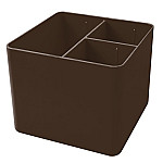 Porta objetos plast. Dello 3 div. choco