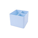 Porta objetos plast. Dello 3 div. azul pastel