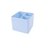 Porta objetos plast. Dello 3 div. azul pastel