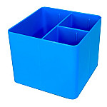Porta objetos plast. Dello 3 div. azul