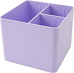 Porta objetos plast. Dello 3 div. lila pastel