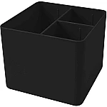Porta objetos plast. Dello 3 div. negro