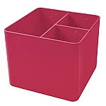 Porta objetos plast. Dello 3 div. rosa