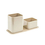 Porta lapiz/clip plast. Dello duo gris