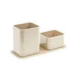 Porta lapiz/clip plast. Dello duo gris