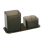 Porta lapiz/clip plast. Dello duo ahumado