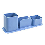 Porta objetos plast. Dello triple azul claro
