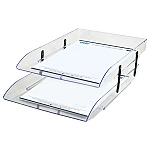 Bandeja papelera Dello doble cristal