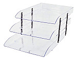 Bandeja papelera Dello triple cristal