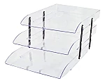 Bandeja papelera Dello triple cristal