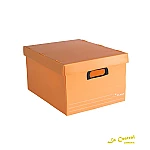Caja arch. Plana c/tapa naranja