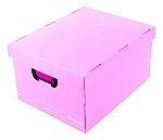 Caja arch. Plana c/tapa rosa pastel