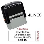 Sello autom. 47x18mm 4 lineas