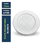 Plato blanco 17cm x100