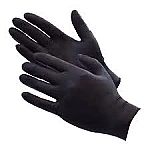 Guantes de nitrilo negro x100u