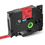 Cinta Brother TZE431 12mm negro/rojo