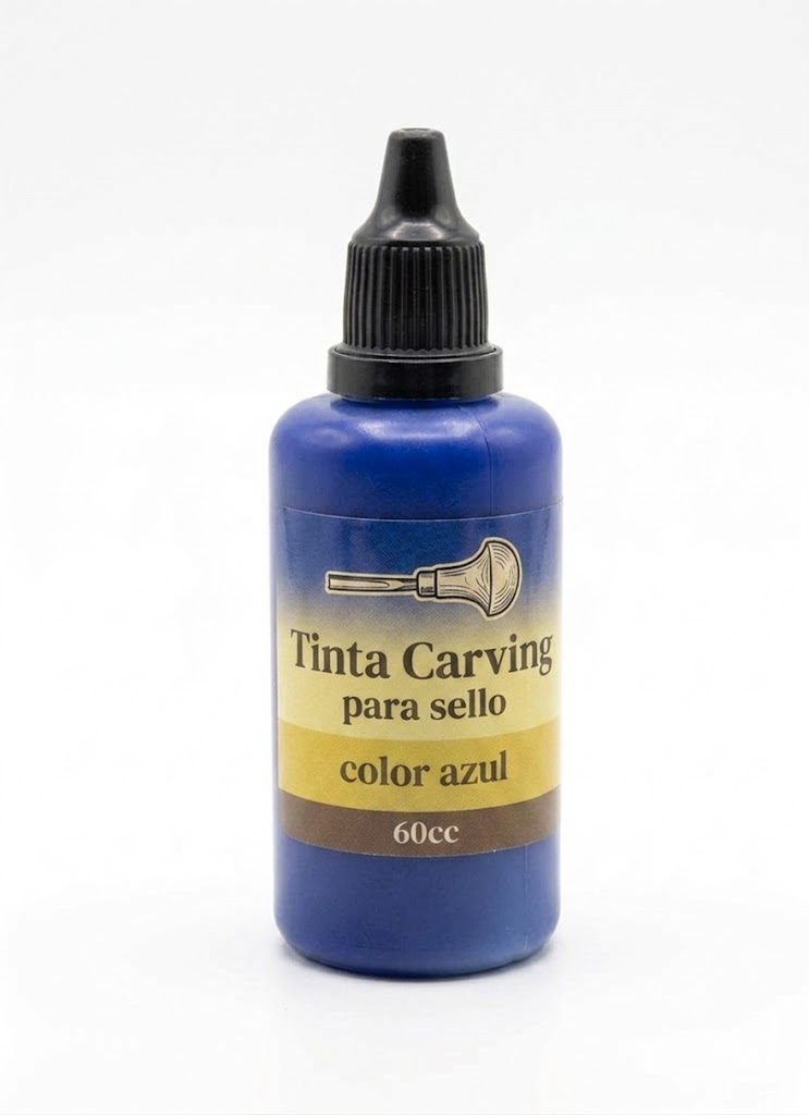 Tinta Carving para sello color azul 60cc