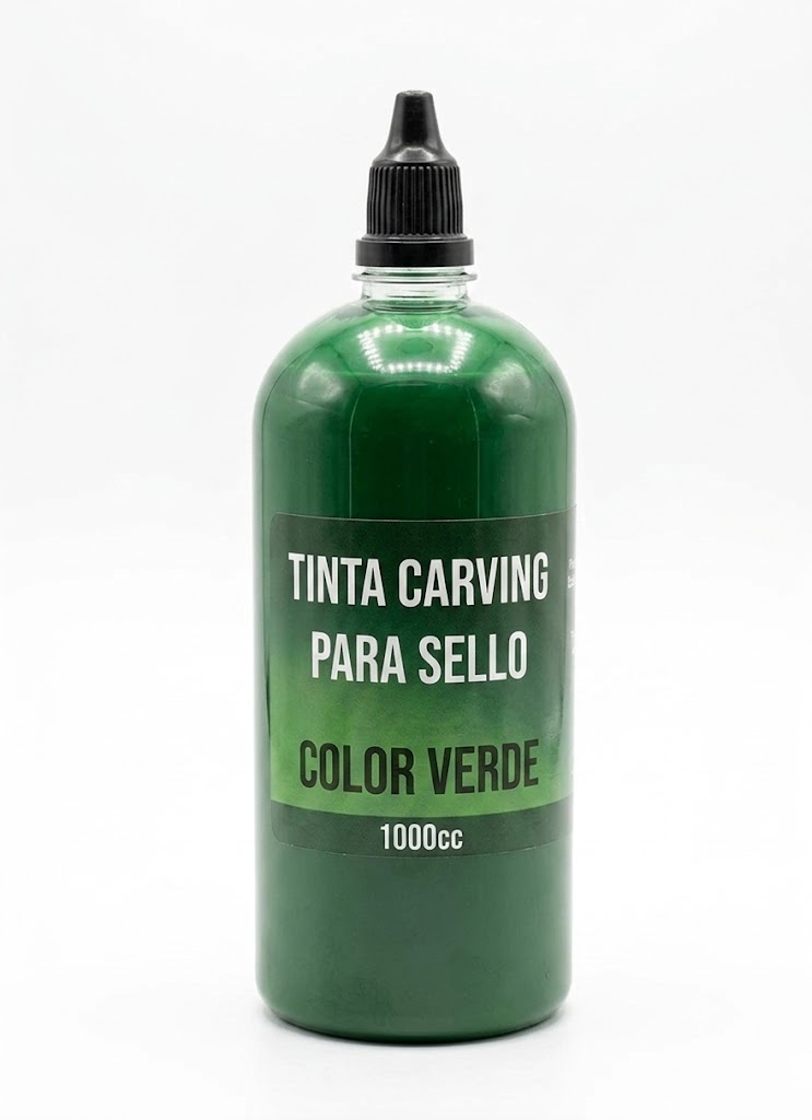 Tinta Carving para sello color verde 1000cc