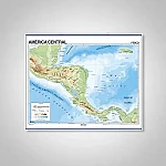 mapa Rivadavia N°5 de América Central (Físico-Político)