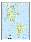 Mapa Rivadavia N°6 Continente Americano Físico-Político cromo