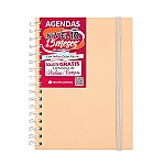 Agenda Nivel 10 semanal Nº8 durazno pastel