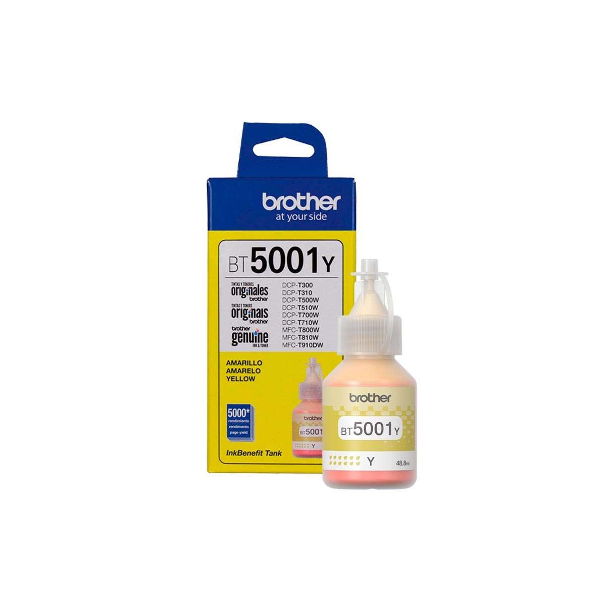 Botella tinta Brother BT5001Y