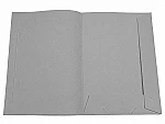 Carpeta presentacion A4 gris 2 solapas